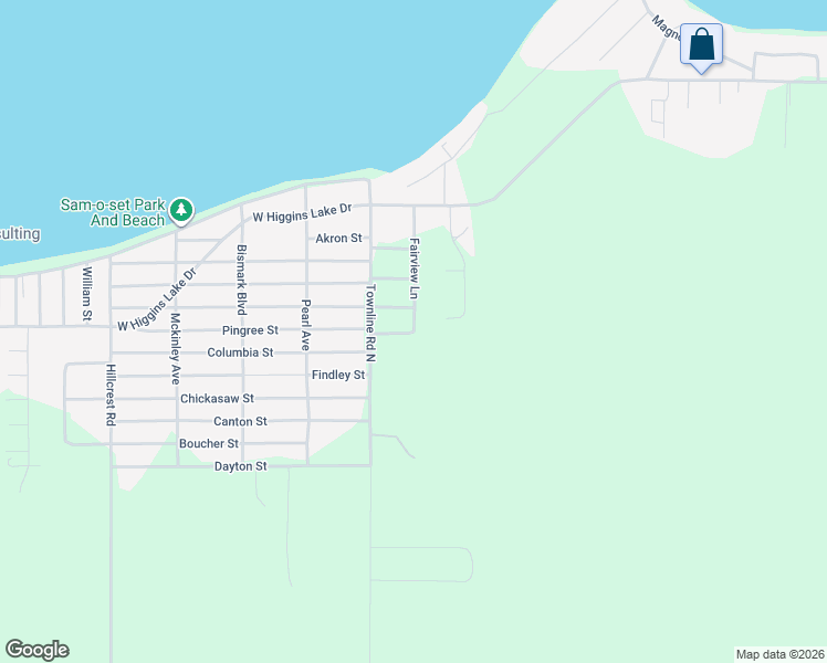 map of restaurants, bars, coffee shops, grocery stores, and more near 100 Pingree Street in Roscommon