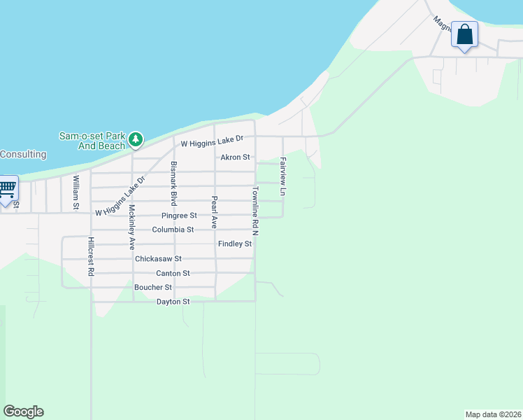 map of restaurants, bars, coffee shops, grocery stores, and more near 100-106 Pingree Street in Roscommon