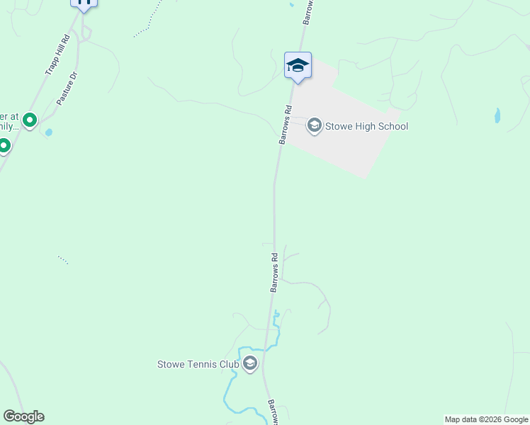 map of restaurants, bars, coffee shops, grocery stores, and more near 712 Barrows Road in Stowe