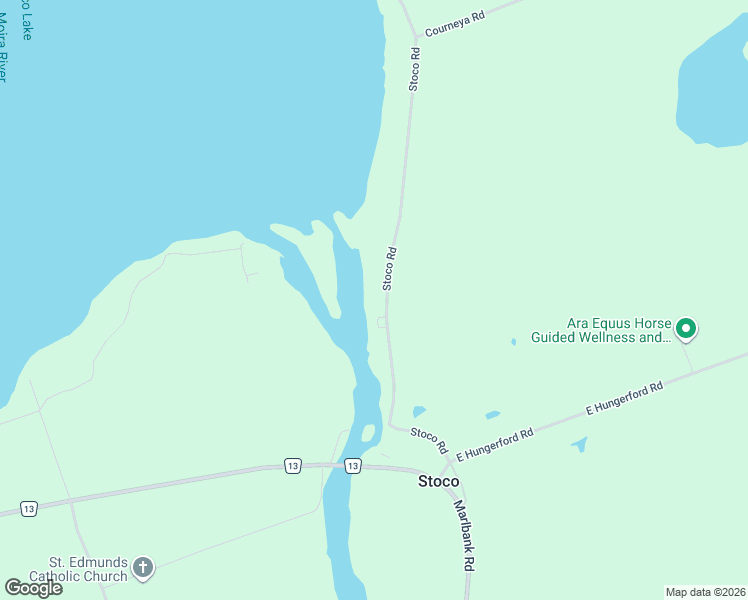 map of restaurants, bars, coffee shops, grocery stores, and more near 157 Stoco Road in Tweed