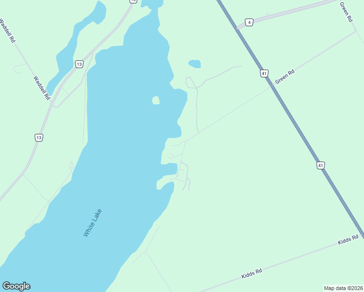 map of restaurants, bars, coffee shops, grocery stores, and more near 144b White Lake Road in Lennox and Addington County