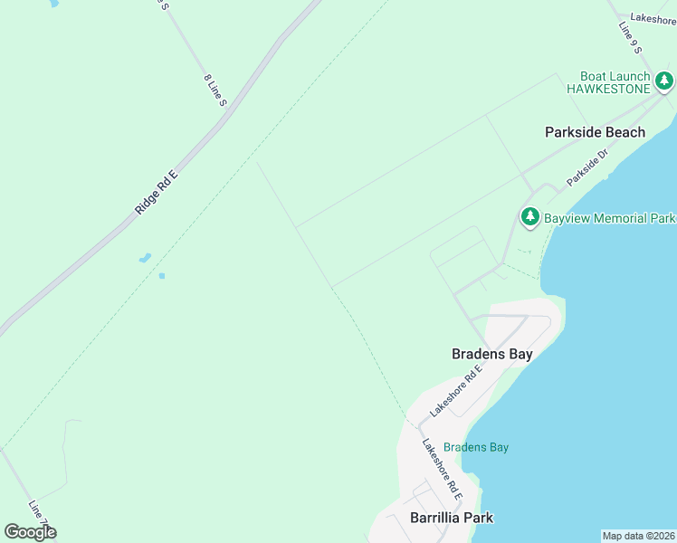 map of restaurants, bars, coffee shops, grocery stores, and more near 10 Springhome Road in Simcoe County