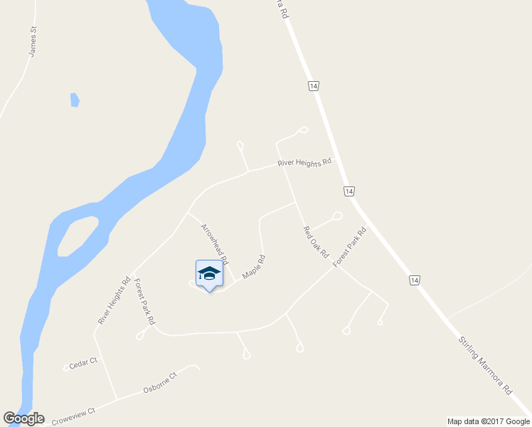 map of restaurants, bars, coffee shops, grocery stores, and more near 34 Maple Road in Marmora