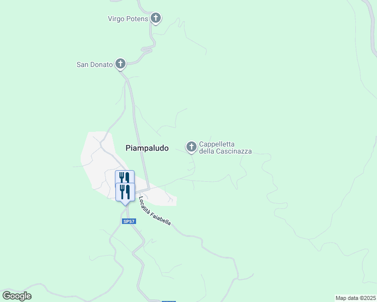 map of restaurants, bars, coffee shops, grocery stores, and more near in Piampaludo