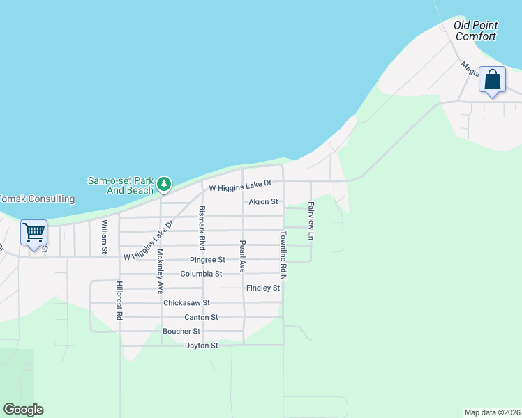map of restaurants, bars, coffee shops, grocery stores, and more near 101-199 Lone Pine Street in Roscommon
