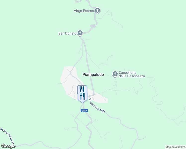 map of restaurants, bars, coffee shops, grocery stores, and more near 2 Località Buschiazzi in Piampaludo