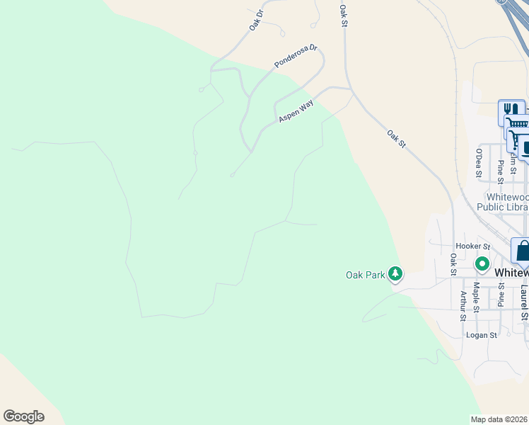 map of restaurants, bars, coffee shops, grocery stores, and more near in Whitewood