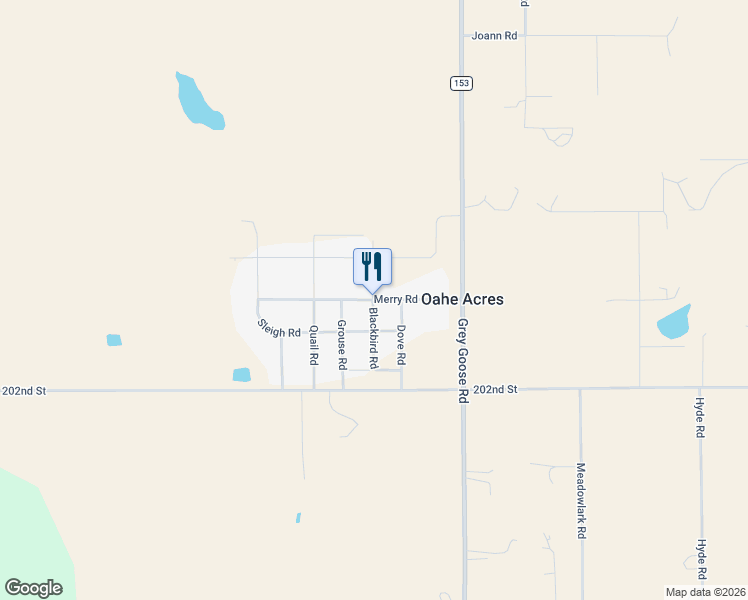 map of restaurants, bars, coffee shops, grocery stores, and more near Merry Road in Pierre