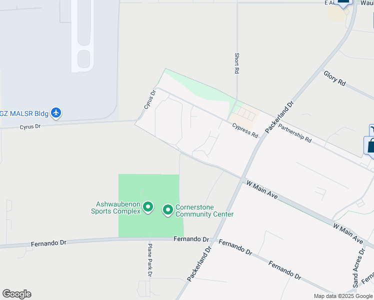 map of restaurants, bars, coffee shops, grocery stores, and more near 1664 West Main Avenue in Ashwaubenon