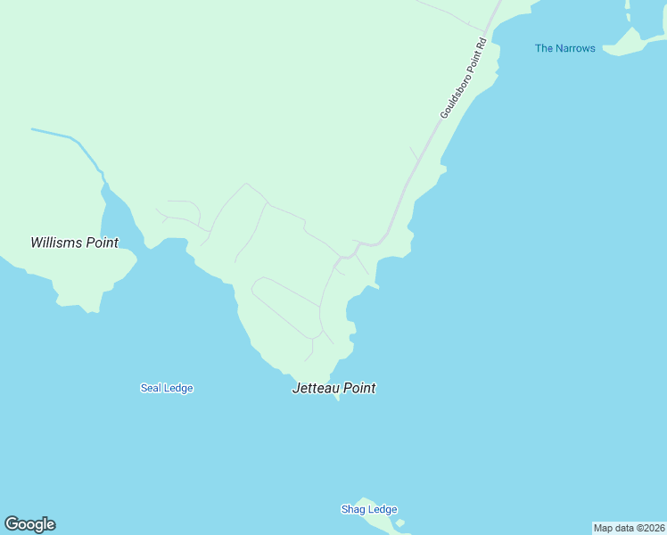 map of restaurants, bars, coffee shops, grocery stores, and more near 595 Gouldsboro Point Road in Gouldsboro