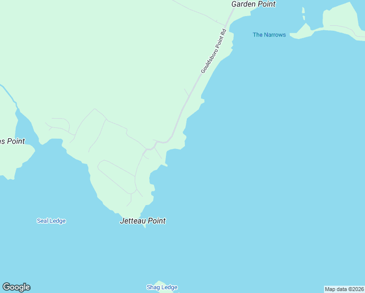 map of restaurants, bars, coffee shops, grocery stores, and more near 595 Gouldsboro Point Road in Gouldsboro