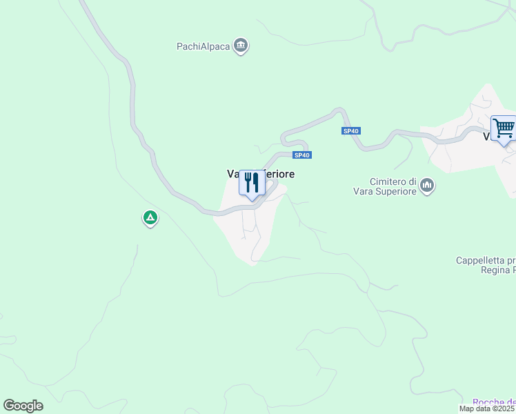 map of restaurants, bars, coffee shops, grocery stores, and more near 23 Via Vara Inferiore in Vara Inferiore