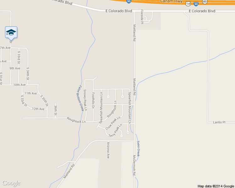 map of restaurants, bars, coffee shops, grocery stores, and more near 1112 Roughlock Ln in Spearfish