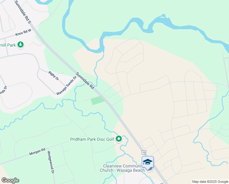 map of restaurants, bars, coffee shops, grocery stores, and more near 610 Sunnidale Road in Wasaga Beach