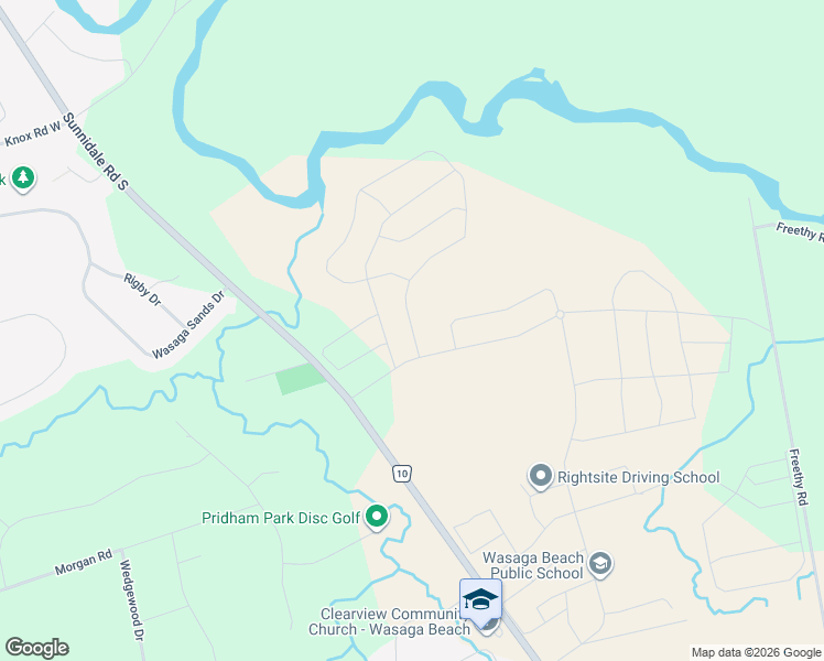 map of restaurants, bars, coffee shops, grocery stores, and more near 23 Rosanne Circle in Wasaga Beach