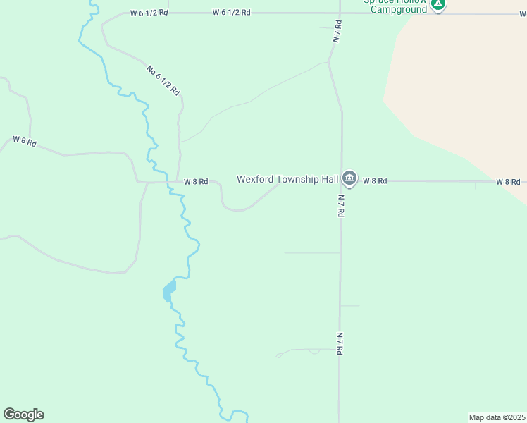 map of restaurants, bars, coffee shops, grocery stores, and more near 9165 West 8 Road in Mesick