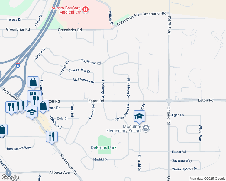 map of restaurants, bars, coffee shops, grocery stores, and more near 1898 Blue Spruce Court in Bellevue