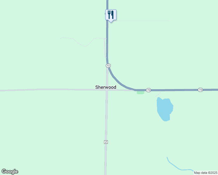 map of restaurants, bars, coffee shops, grocery stores, and more near W896 Sherwood Road in Granton