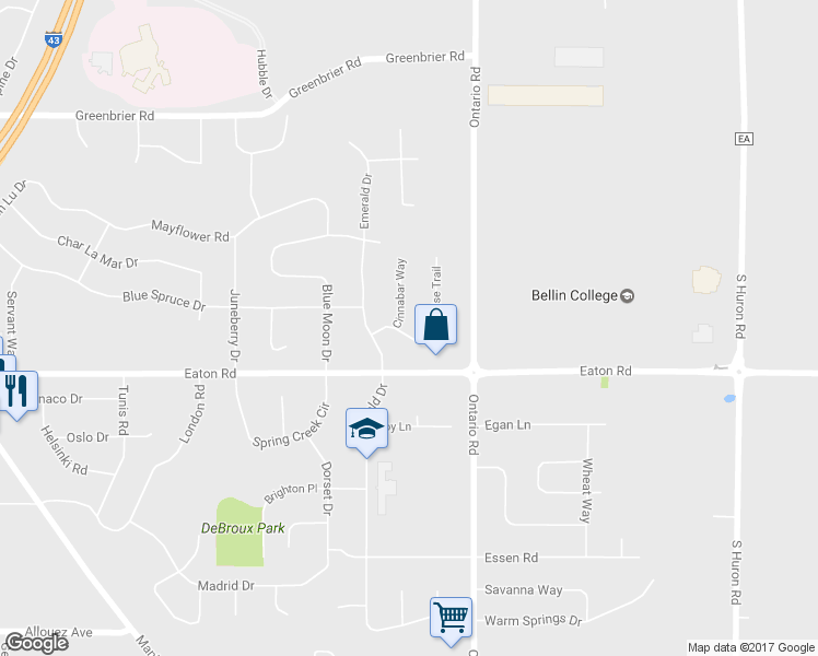 map of restaurants, bars, coffee shops, grocery stores, and more near 3149 Turquoise Trail in Green Bay