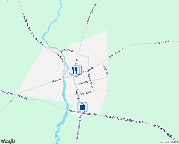map of restaurants, bars, coffee shops, grocery stores, and more near 122 Main St in Hermon