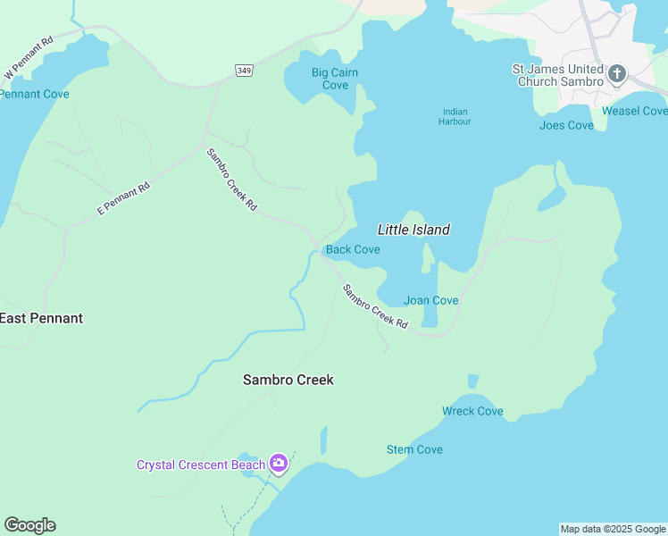 map of restaurants, bars, coffee shops, grocery stores, and more near Sambro Creek Road in Sambro Creek