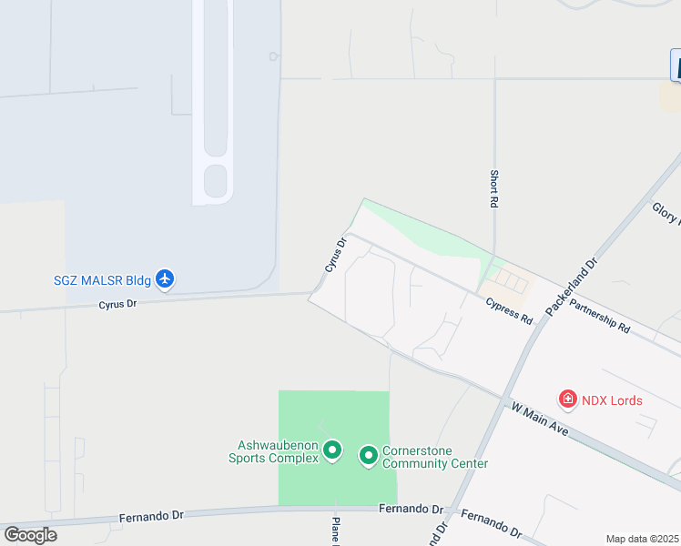 map of restaurants, bars, coffee shops, grocery stores, and more near 1689 West Main Circle in De Pere