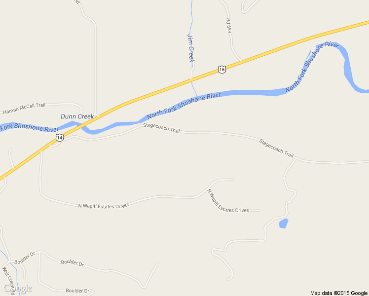 map of restaurants, bars, coffee shops, grocery stores, and more near 66 Stagecoach Trail in Cody