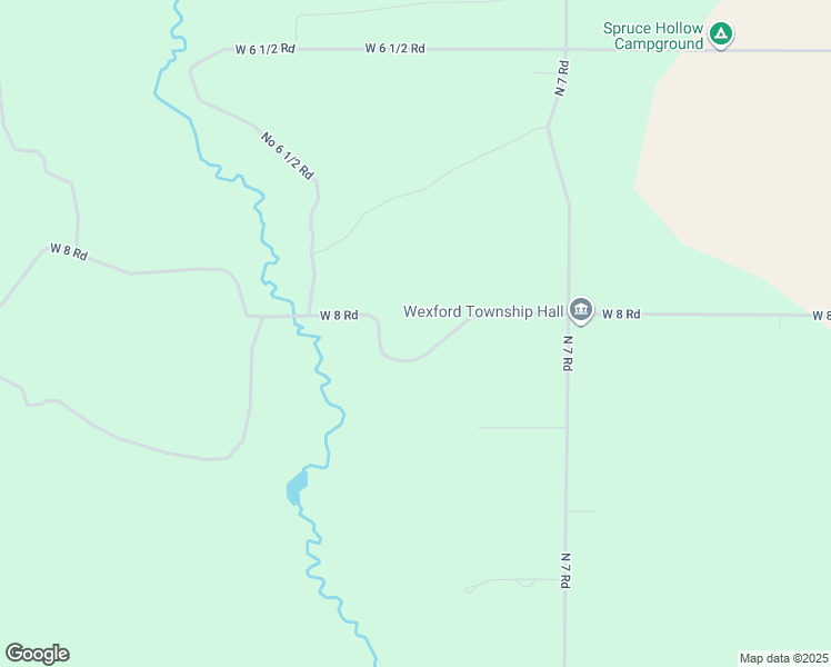map of restaurants, bars, coffee shops, grocery stores, and more near 9165 West 8 Road in Mesick