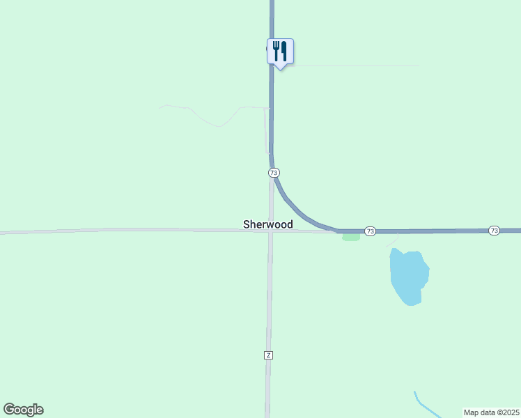 map of restaurants, bars, coffee shops, grocery stores, and more near W896 Sherwood Road in Granton