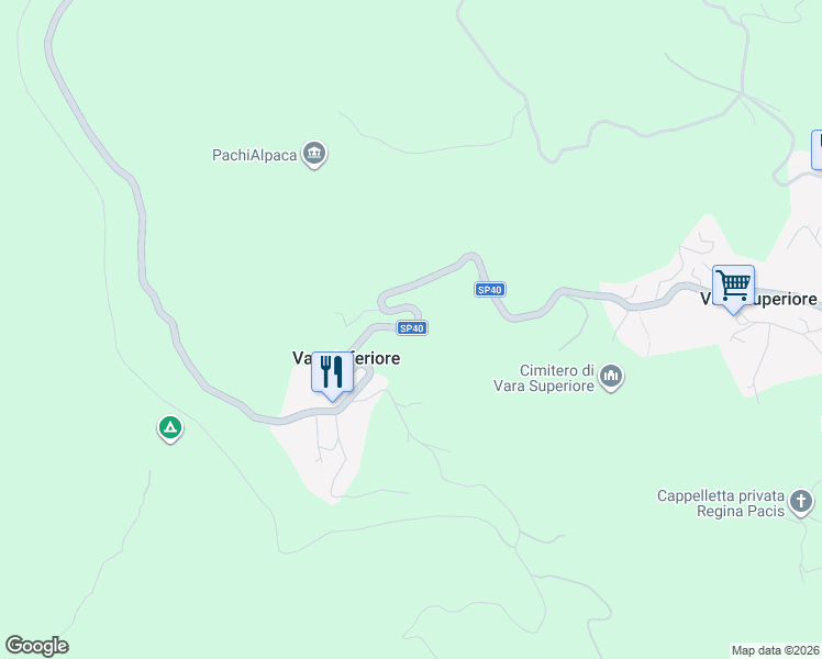 map of restaurants, bars, coffee shops, grocery stores, and more near 52 Via Vara Inferiore in Provincia di Savona