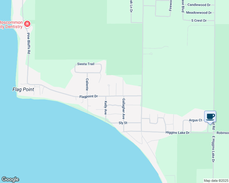 map of restaurants, bars, coffee shops, grocery stores, and more near 101-211 Dewberry Ln in Roscommon