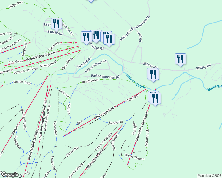 map of restaurants, bars, coffee shops, grocery stores, and more near 23 White Cap Village Road in Newry