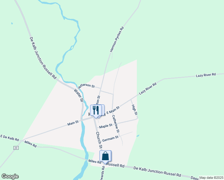 map of restaurants, bars, coffee shops, grocery stores, and more near 113 Washington Street in Hermon