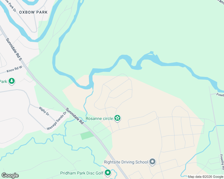 map of restaurants, bars, coffee shops, grocery stores, and more near 7 Tran Street in Wasaga Beach