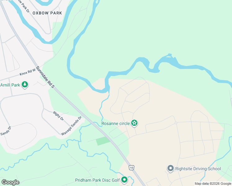 map of restaurants, bars, coffee shops, grocery stores, and more near 146 Rosanne Circle in Wasaga Beach