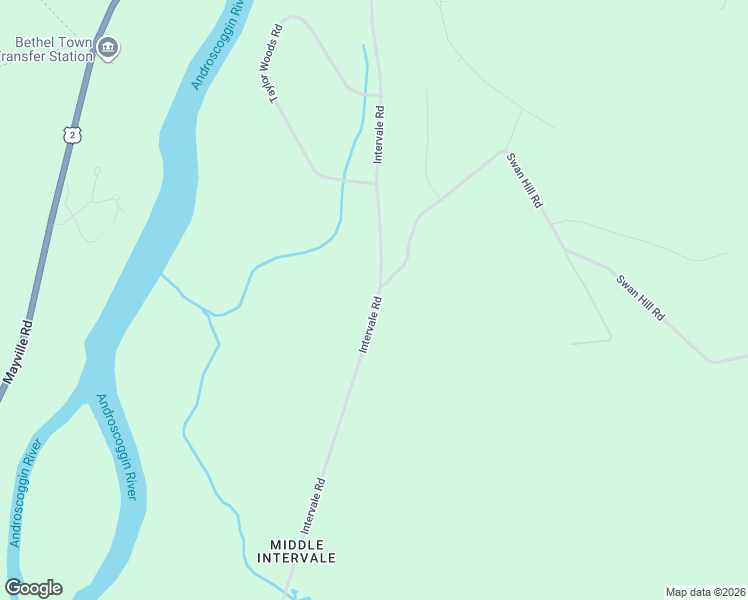 map of restaurants, bars, coffee shops, grocery stores, and more near 1221 Intervale Road in Bethel