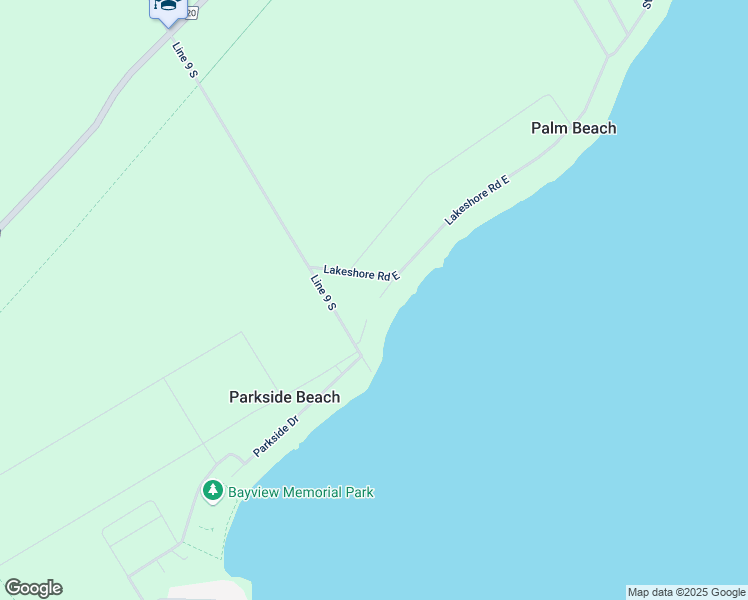 map of restaurants, bars, coffee shops, grocery stores, and more near 991 Lakeshore Road East in Hawkestone