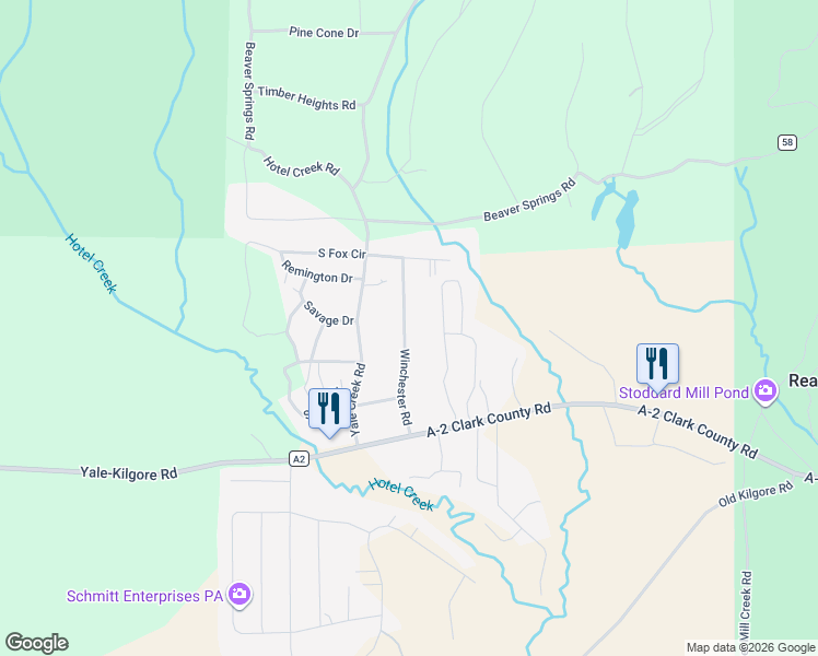 map of restaurants, bars, coffee shops, grocery stores, and more near 4072-4098 Winchester in Island Park