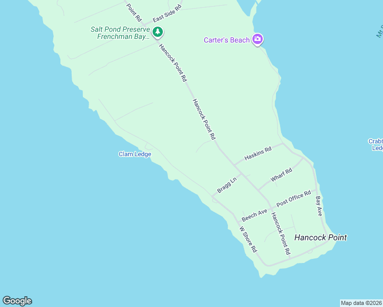 map of restaurants, bars, coffee shops, grocery stores, and more near 168 West Shore Road in Hancock
