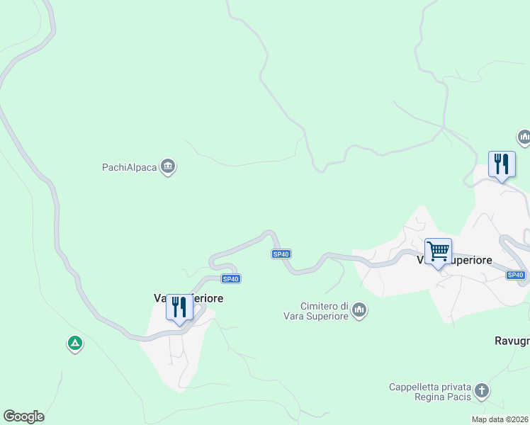 map of restaurants, bars, coffee shops, grocery stores, and more near 73 Via Vara Superiore in Provincia di Savona