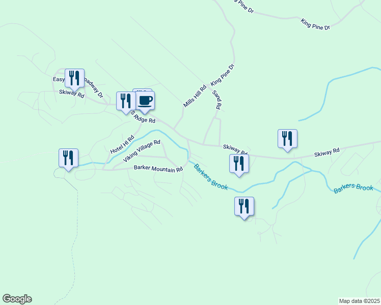 map of restaurants, bars, coffee shops, grocery stores, and more near 2 Brookside Drive in Newry