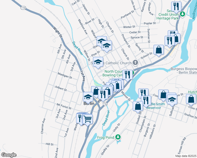 map of restaurants, bars, coffee shops, grocery stores, and more near 137 York Street in Berlin