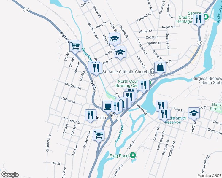 map of restaurants, bars, coffee shops, grocery stores, and more near 137 York Street in Berlin
