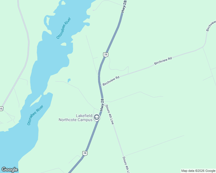 map of restaurants, bars, coffee shops, grocery stores, and more near 303 Birchview Road in Lakefield