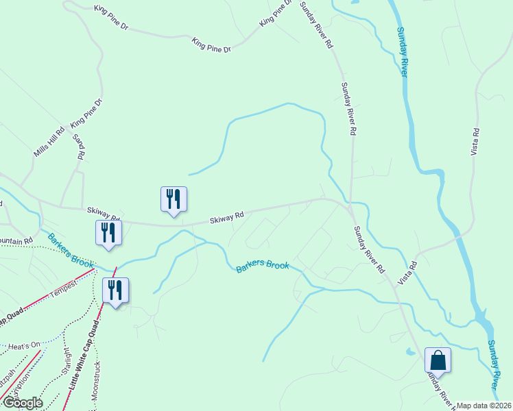 map of restaurants, bars, coffee shops, grocery stores, and more near 12 Atherton Drive in Newry