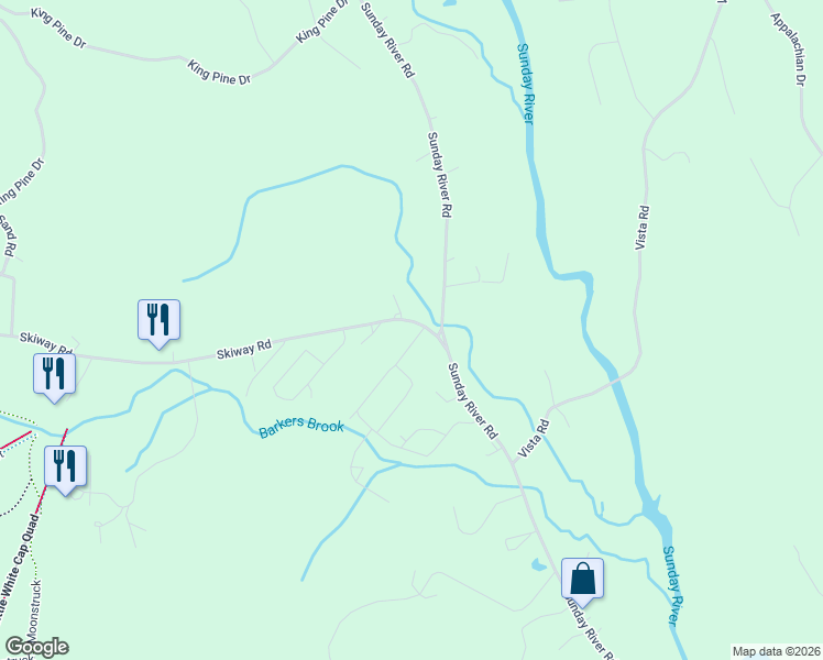 map of restaurants, bars, coffee shops, grocery stores, and more near 19 Skiway Road in Newry