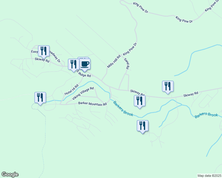 map of restaurants, bars, coffee shops, grocery stores, and more near 2 Brookside Drive in Newry