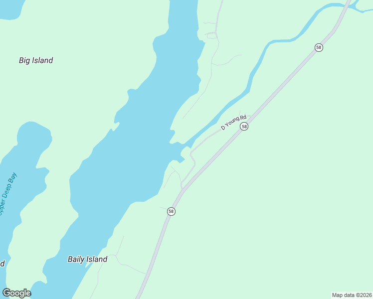 map of restaurants, bars, coffee shops, grocery stores, and more near D Young Road in Hammond