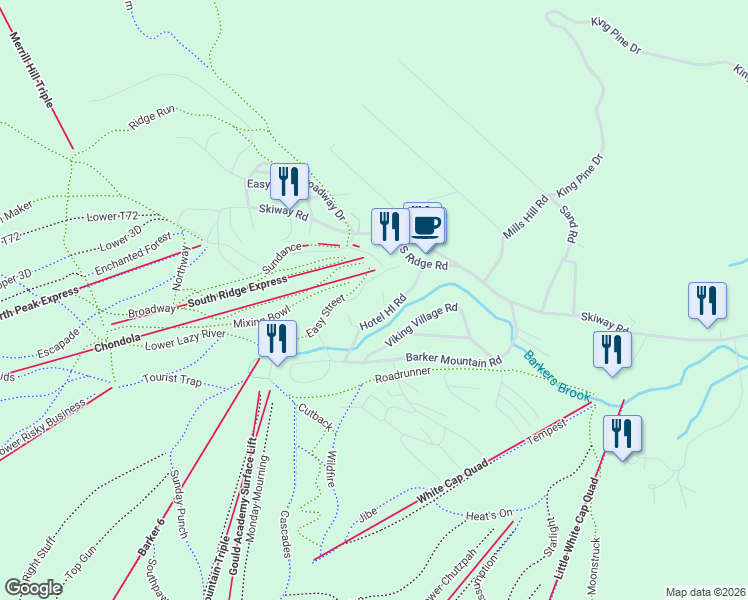 map of restaurants, bars, coffee shops, grocery stores, and more near 11 Cascade Drive in Newry