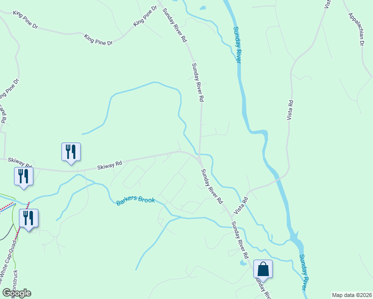 map of restaurants, bars, coffee shops, grocery stores, and more near 19 Skiway Road in Newry